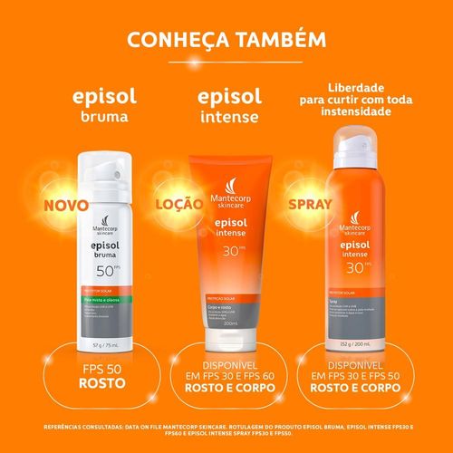 Protetor solar bruma mantecorp skincare episol intense fps 50