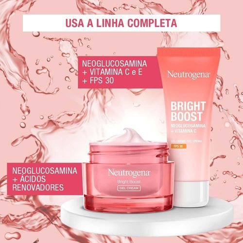 Gel creme facial antissinais neutrogena - bright boost