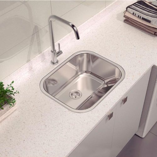 Tanque Tramontina Hera 34 L em Aço Inox Polido 50 x 40 cm com Válvula