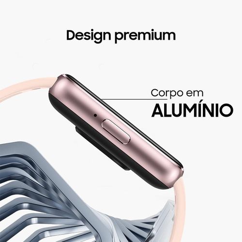 Samsung Galaxy Fit3 Rose Display de 1.6" AMOLED colorido, Bluetooth, Design Premium em Alumínio, Mais De 100 Exercícios e Resistente à Água e Poeira