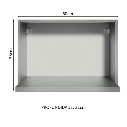 Armário aéreo 60 cm nicho para microondas/forno elétrico  nice madesa