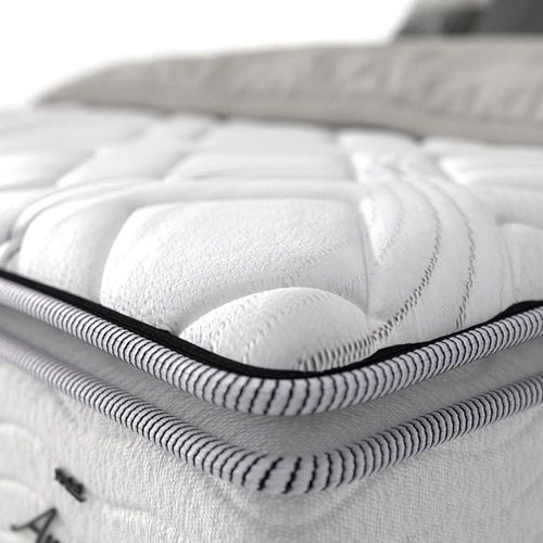 Colchão de Solteiro Probel Amsterdã D33 com Molas Ensacadas e Pillow Top 34x88x188 - Branco/Preto