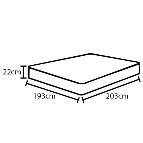 Colchão King Size Hellen Alpha com EuroPillow e Molas Ensacadas 22x193x203 cm – Bege
