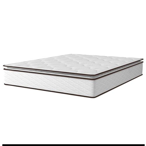 Colchão Queen Size Umaflex New Itália com Molas Ensacadas e Pillow Top D26 - 25x158x198cm - Branco/Marrom