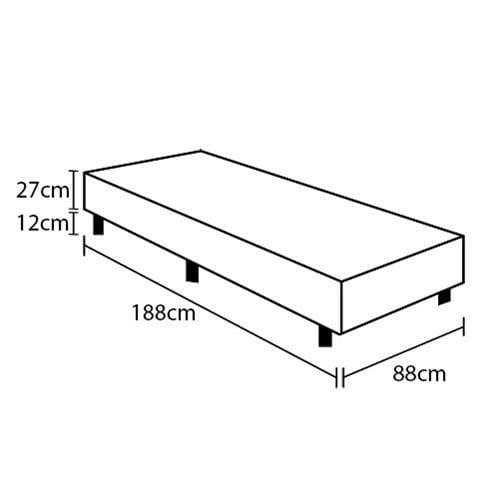 Base Box para Colchão Solteiro Castor Class Hibrido 39x88x188 cm - Cinza/Preto