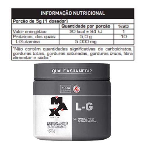 Glutamina L-g Max Titanium 150g