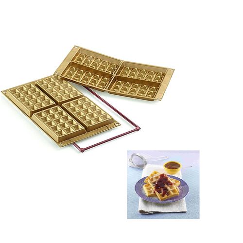 Forma Molde Waffle Classic Retangular Silicone Silikomart