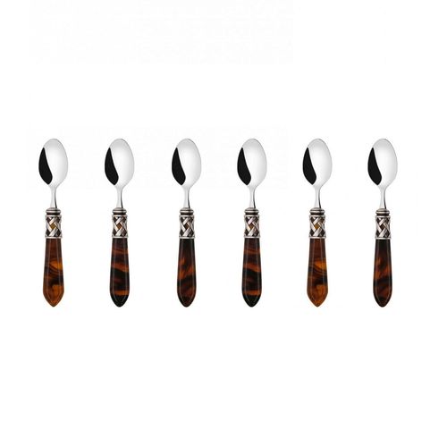 Colher para Café  6 peças 13cm Inox Tabaco Aladim Bugatti