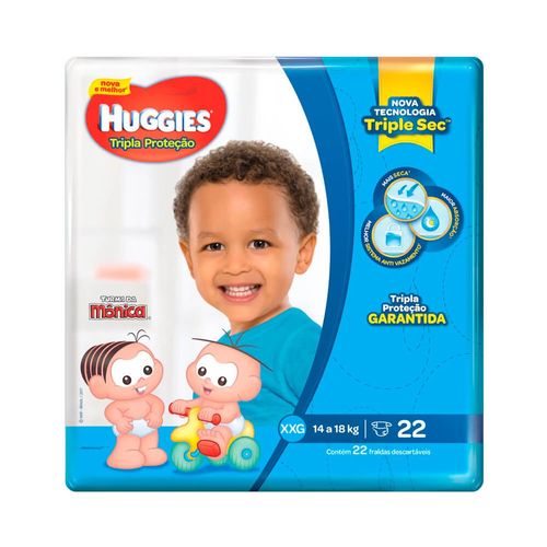 Fralda HuGGies Disney Tripla Protecao Jumbo Xxg com 22 unidades