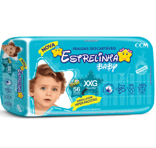 Fralda Estrelinha Hiper XXG  com 56 Unidades