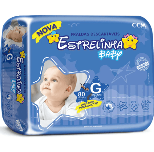 Fralda Estrelinha Hiper G c/80 Unidades