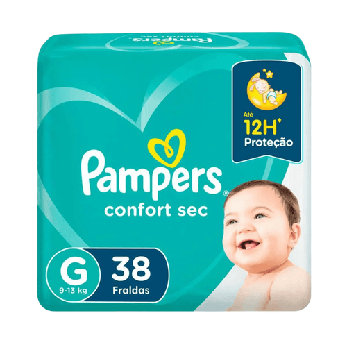 Fralda Pampers Confort Sec Tamanho - G com 38 unidades