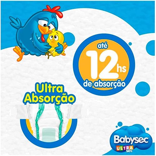 Fralda Babysec Ultrasec Jumbo Galinha Pintadinha Xg com 20 unidades