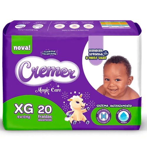 Fralda Cremer Magic Care Jumbo Xg com 20 unidades