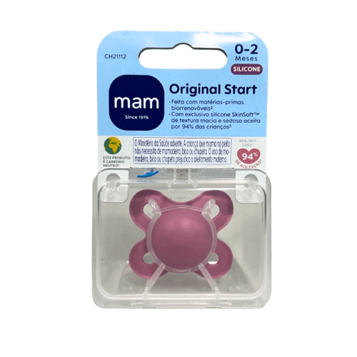 Chupeta Mam Start RN a 2 meses Rosa com 1 Unidade