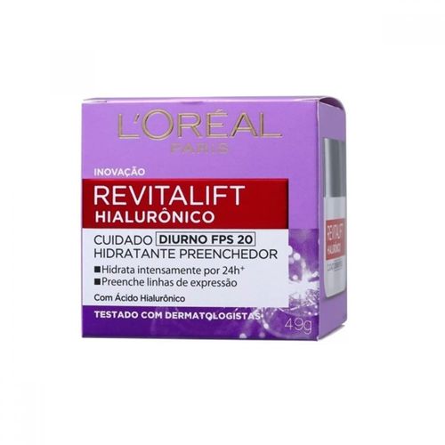 Creme Facial Loreal Revitalift Hialuronico Diurno Fps 20 50Ml