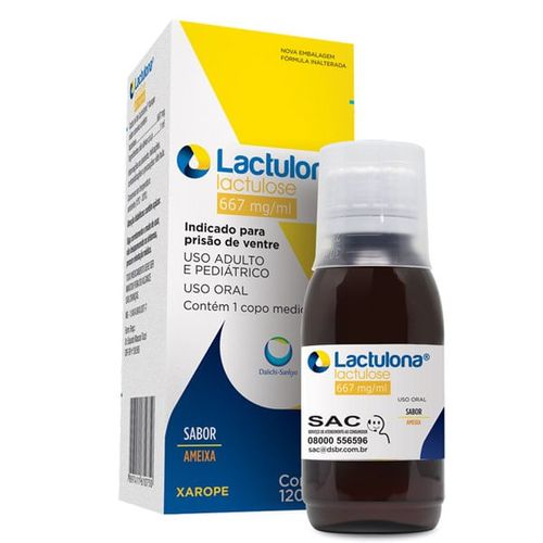 Lactulona Xarope 667mg Sabor Ameixa com 120ml