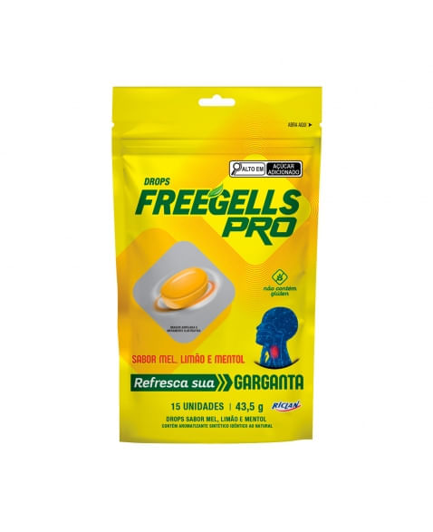 Bala Freegells Própolis Mel e Limão 43g