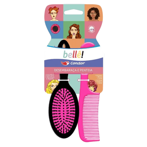 Escova Para Cabelos Condor Bellê Oval