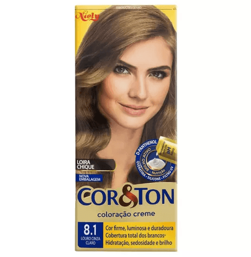 Tintura Cor&Ton Niely Louro Cinza Claro 8.1 50g
