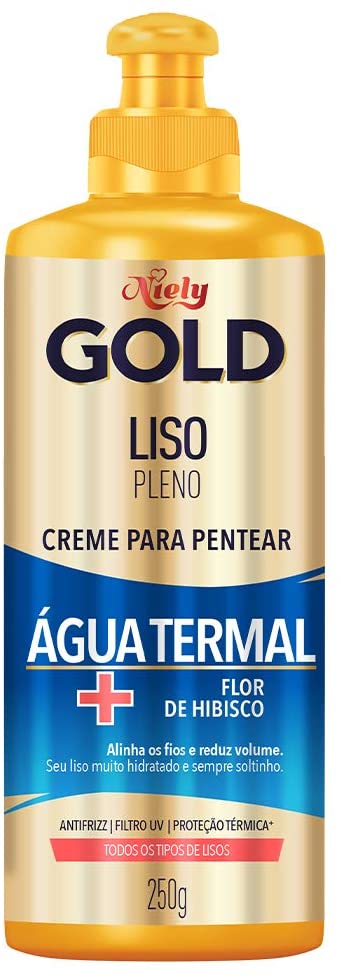 Creme De Pentear Niely Gold Água Termal Liso Pleno 280G