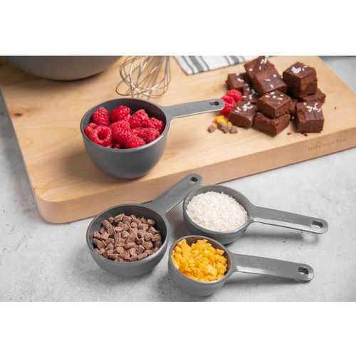 Conjunto 4 Xícaras Medidoras Confeitaria Cinza KitchenAid