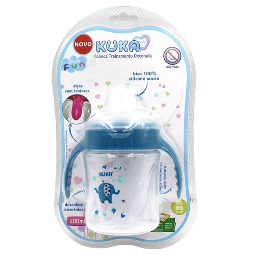 Caneca Treinamento Decorada Kuka Fun Azul 200ml Referencia 6181