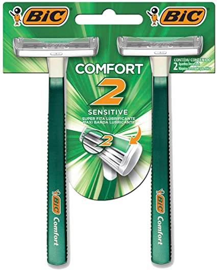 Aparelho De Barbear Bic comfort 2 Pele Sensivel com 2 unidades