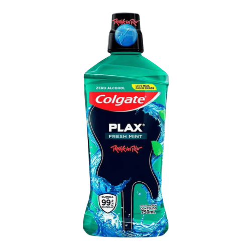 Enxaguante Bucal Sem Álcool Colgate Plax Fresh Mint 750ml