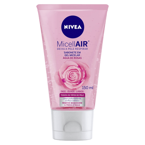 Sabonete Gel Nivea Micelar Facial Água De Rosas 150Ml