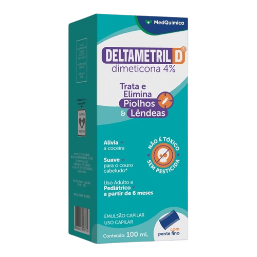 Deltametril D Dimeticona 4% Emulsão Capilar 100ml