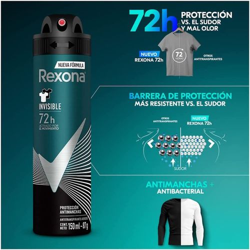 Desodorante Aerossol Rexona Masculino Invisible 150ML