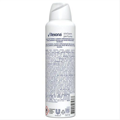 Desodorante Aerossol Rexona Feminino Sem Perfume 150Ml