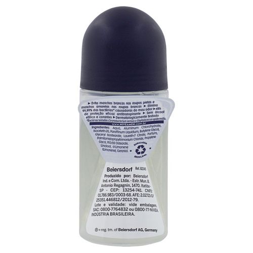 Desodorante Rollon Nivea Masculino Invb Black Power 50Ml