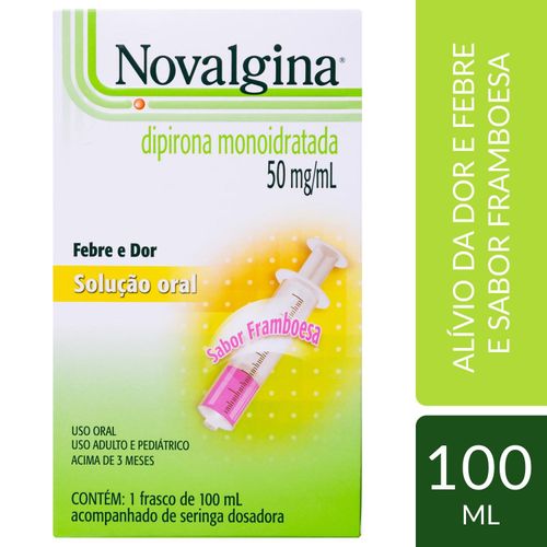 Novalgina Soluçaão Oral 50mg/ml + Seringa Dosadora 100ml