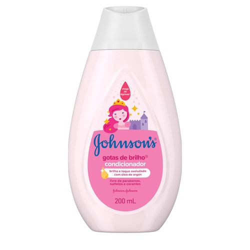 Condicionador Johnsons Baby Gotas de Brilho Óleo Argan 200mL