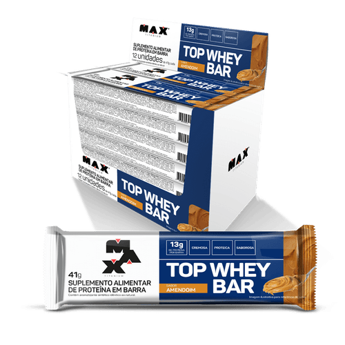 Barra de Proteina Max Titanium Top Whey Bar Doce De Leite 41g