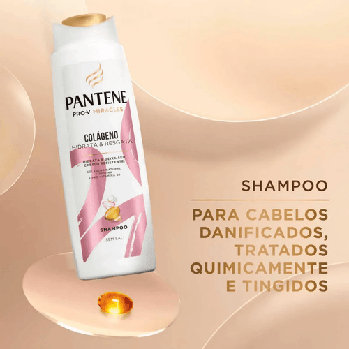 Kit Pantene Pro-V Miracles Colágeno Hidrata & Resgata Shampoo 300ml + Condicionador 150ml