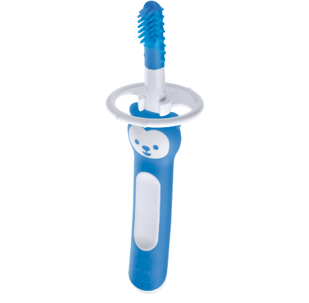 Escova Dental Mam Babys Massaging Brush + 3 meses Boys (Cores Diversas)
