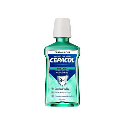Enxaguante Antisséptico Bucal Cepacol Menta Ice Sem Álcool 250ml