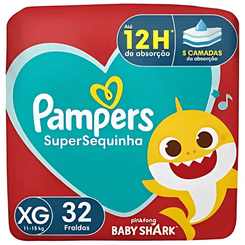 Fralda Pampers Supersec Mega XG com 32 unidades