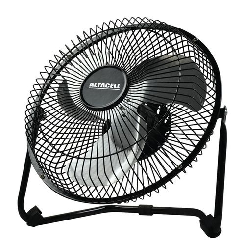 Mini Ventilador de Mesa 24cm 3 Pás Alfacell AL12003 Preto