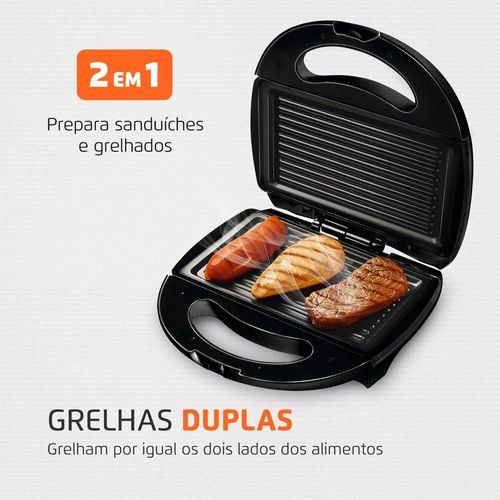 Sanduicheira Grill Mondial Fast S-12 Preta 127V