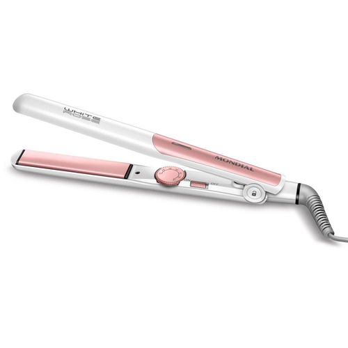 Prancha de Cabelo Alisadora Mondial White Rose Line P50 Bivolt