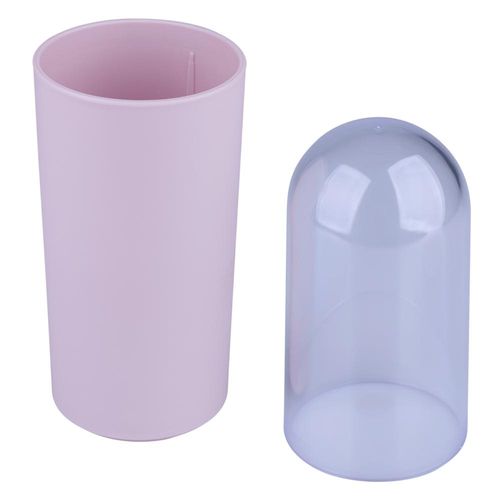 Porta Escova Com Tampa Serene Coza Rosa