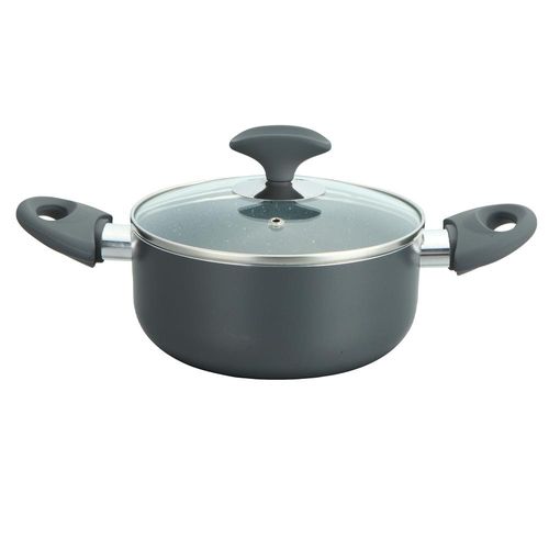 Caçarola Revestimento Cerâmica 18cm Casa do Chef Cinza