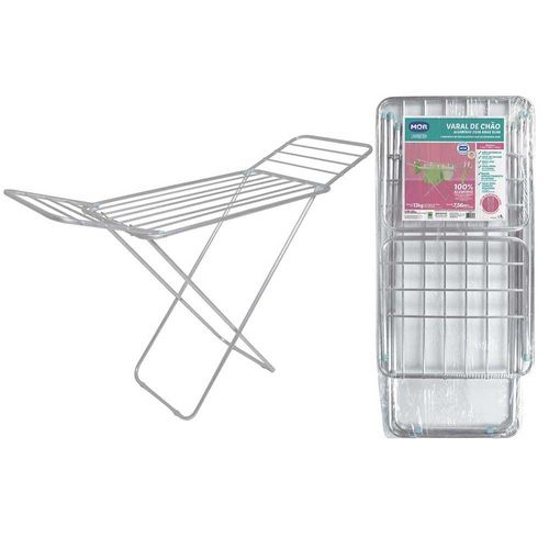 Varal de Chão Alumínio 144x49 com Abas Slim 6046 Mor