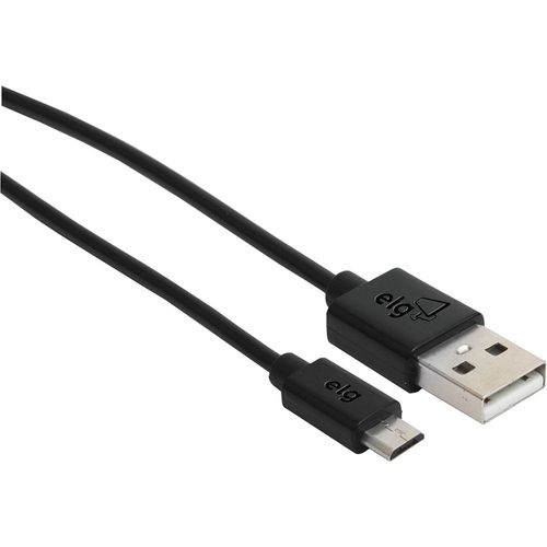 Cabo de Recarga/Sincronização 1m Micro USB ELG M510 Preto