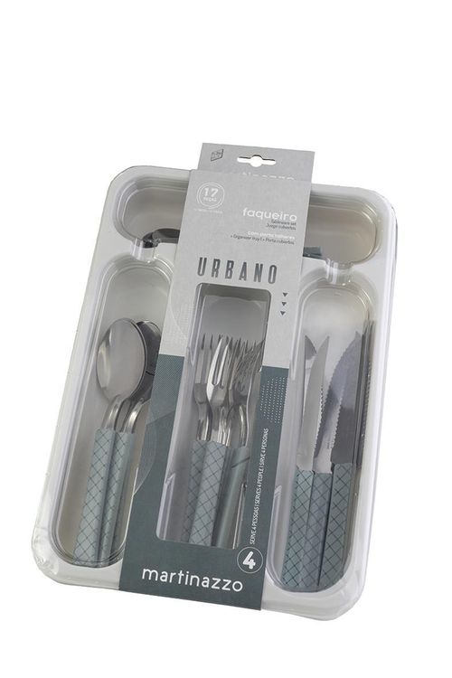 Faqueiro 17 Peças Martinazzo Urbano Cinza