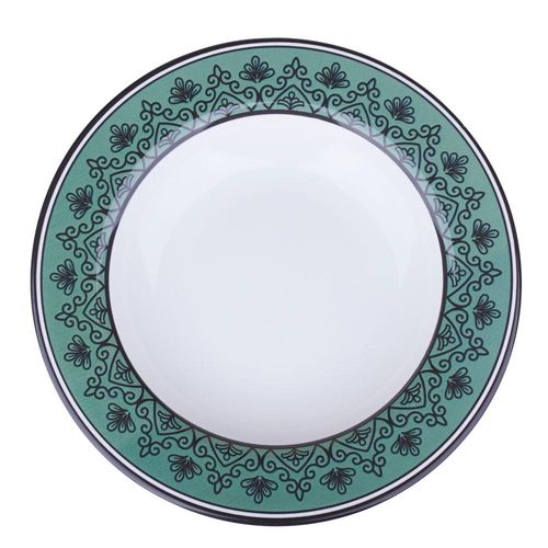 Prato Fundo de Cerâmica 24.5cm Mandala Cazza